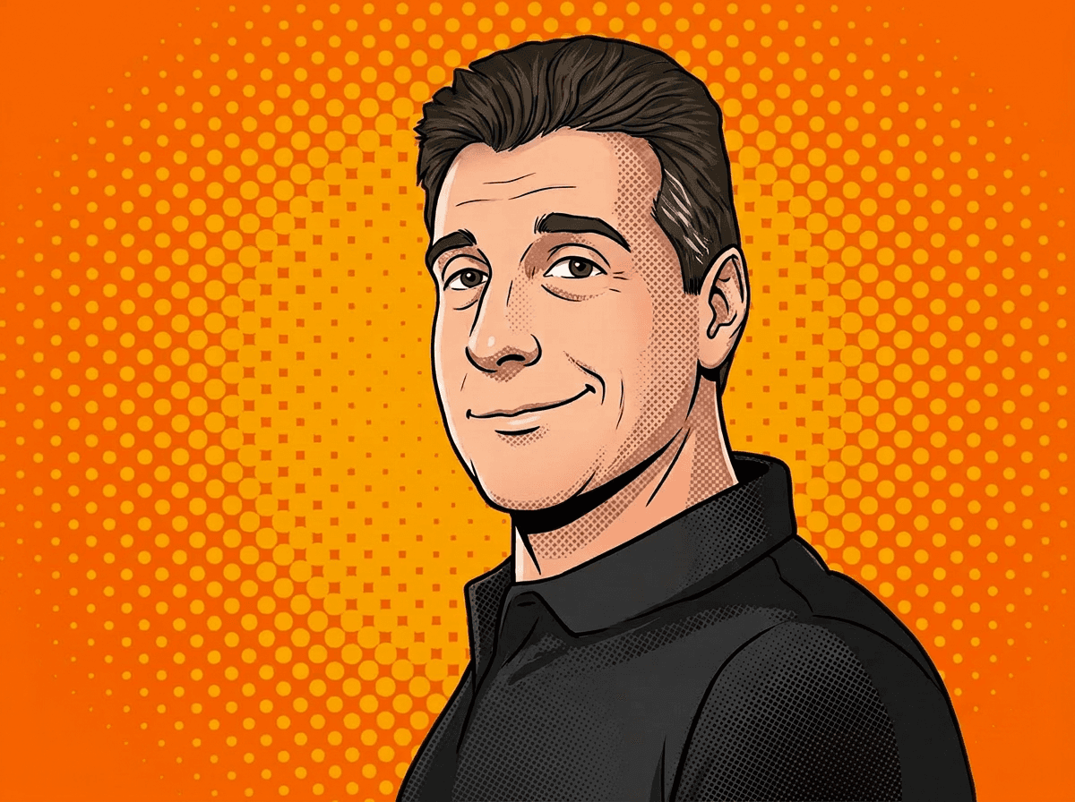 Illustrated portrait of Dan Pottick
